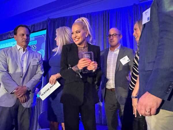 Robin Meade after being inducted into The Atlanta Press Club Hall of Fame, Class of 2023, on Thursday, Nov. 16, 2023. RODNEY HO/rho@ajc.com