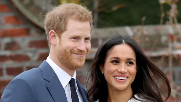 LONDON, ENGLAND - NOVEMBER 27:  Prince Harry and actress Meghan Markle during an official photocall to announce their engagement at The Sunken Gardens at Kensington Palace on November 27, 2017 in London, England.  Prince Harry and Meghan Markle have been a couple officially since November 2016 and are due to marry in Spring 2018.  (Photo by Chris Jackson/Chris Jackson/Getty Images)