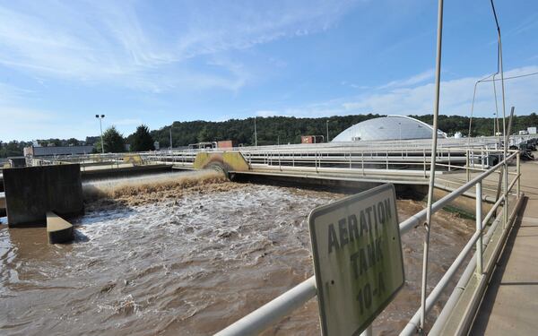 Picture shows Snapfinger Creek Advanced Wastewater Treatment Facility on Sept. 20, 2013. HYOSUB SHIN / HSHIN@AJC.COM