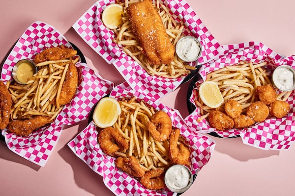 Fried fish and chicken baskets are on the menu at Small Fry in the Atlanta Dairies development. / Courtesy of Andrew Thomas Lee