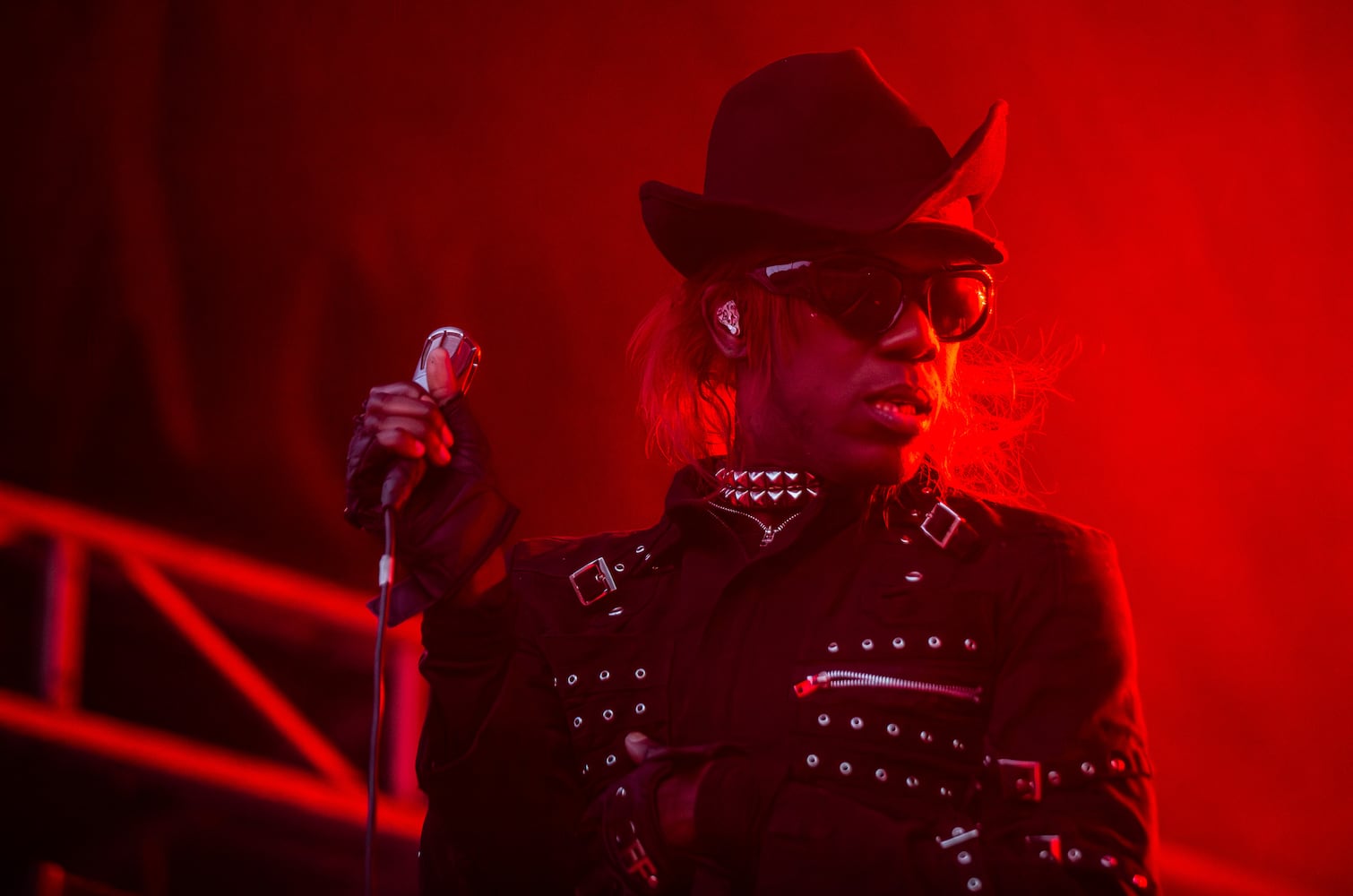 230102 Atlanta, Ga: Yves Tumor brought synth-heavy songs to bring in the evening on the Ponce de Leon Stage Photo taken Friday May 3, 2024 at Central Park, Old 4th Ward. AAJC 050324 shaky day one (RYAN FLEISHER FOR THE ATLANTA JOURNAL-CONSTITUTION)