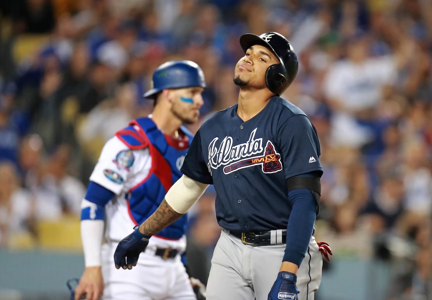 Photos: Braves fall behind Dodgers in playoffs opener