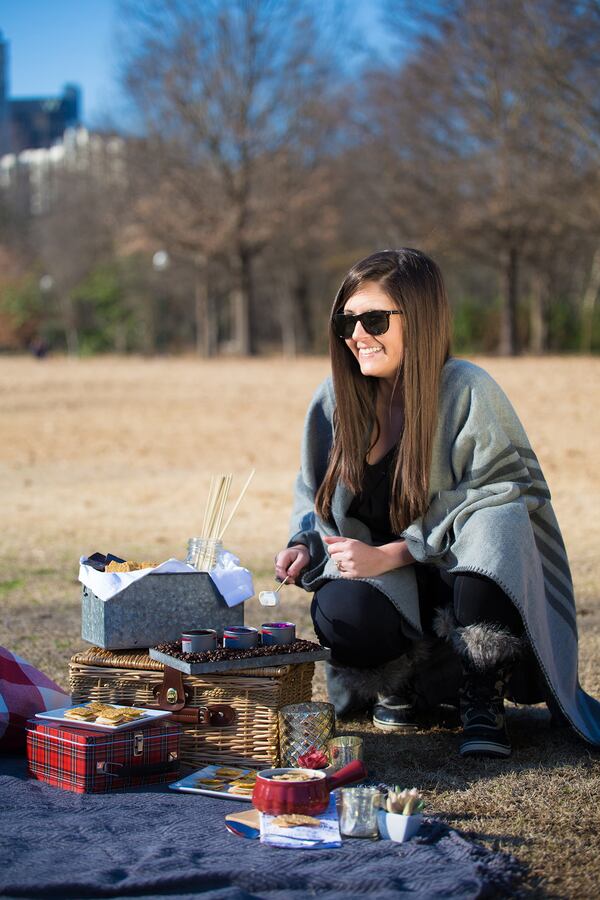 Lynn Lilly looks over a delightful picnic. 
(Courtesy of Lynn Lilly)