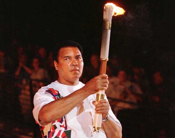 Muhammad Ali lit the cauldron at the opening ceremonies for the 1996 Olympic Games in Atlanta.