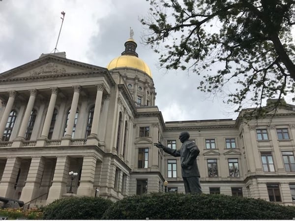 A statue of former Governor and U.S. Sen. Richard B. Russell outside of the Georgia Capitol. James Salzer/AJC