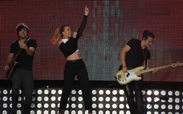 The Band Perry sizzled during their set. Welcome to Shaky Boots! Photo: Melissa Ruggieri/AJC