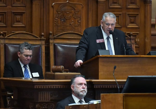 March12, 2020 Atlanta - Speaker of the House David Ralston speaks as the morning session begins during Crossover day at the Georgia State Capitol on Thursday, March 11, 2020. (Hyosub Shin / Hyosub.Shin@ajc.com)