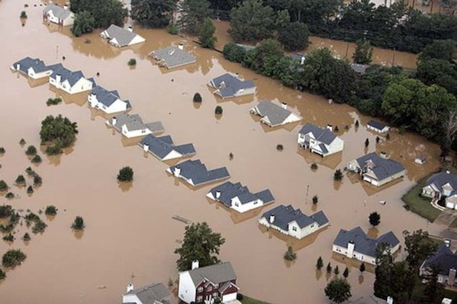 Atlanta flooding: Aerial photos