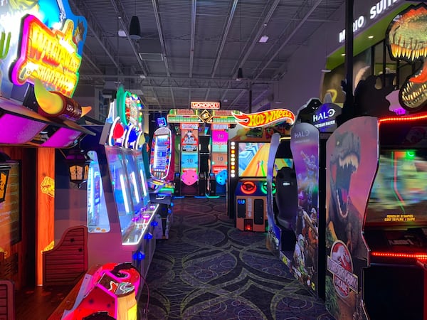 The arcade Midway at Andretti Indoor Karting & Games in Buford. RODNEY HO/rho@ajc.com