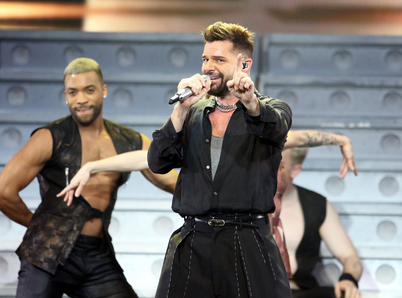 -- Ricky Martin performs "Livin' La Vida Loca"
Pitbull, Ricky Martin and Enrique Iglesias rocked sold out State Farm Arena on Sunday, March 3, 2024 on the Triogy Tour. 
Robb Cohen for the Atlanta Journal-Constitution