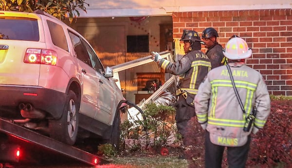 A driver suffered a medical emergency and crashed into an apartment in southwest Atlanta on Thursday morning, officials said. 