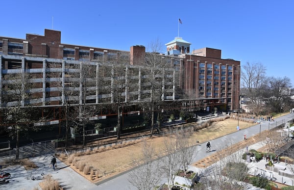 Ponce City Market's entrance on the Beltline has made it one of the most popular attractions along the trail. Critics say the proposed Development Authority of Fulton County tax break, known as an abatement, flies in the face of how the Beltline was envisioned. (Hyosub Shin / Hyosub.Shin@ajc.com)