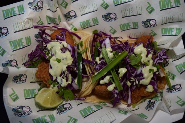 Fish tacos are one of the new menu items at Coolray Field for the 2023 Gwinnett Stripers season. / Courtesy of Ismael Caro / Gwinnett Stripers.