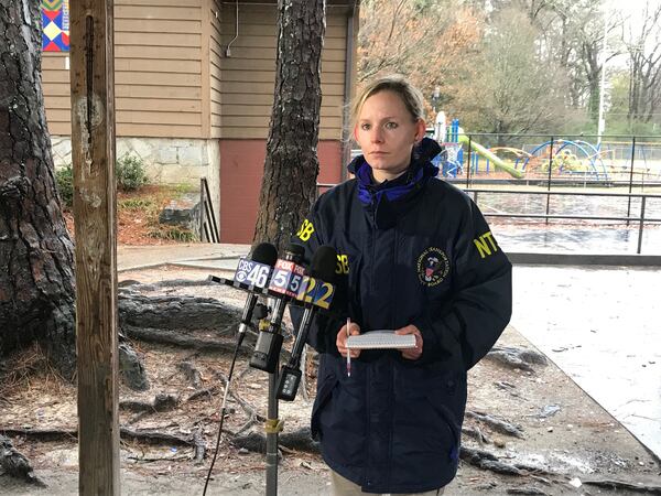 National Transportation Safety Board official Heidi Kemner discusses how the agency is investigating the plane crash that killed four in northwest Atlanta on Dec. 20, 2018. ERIC STIRGUS / ESTIRGUS@AJC.COM