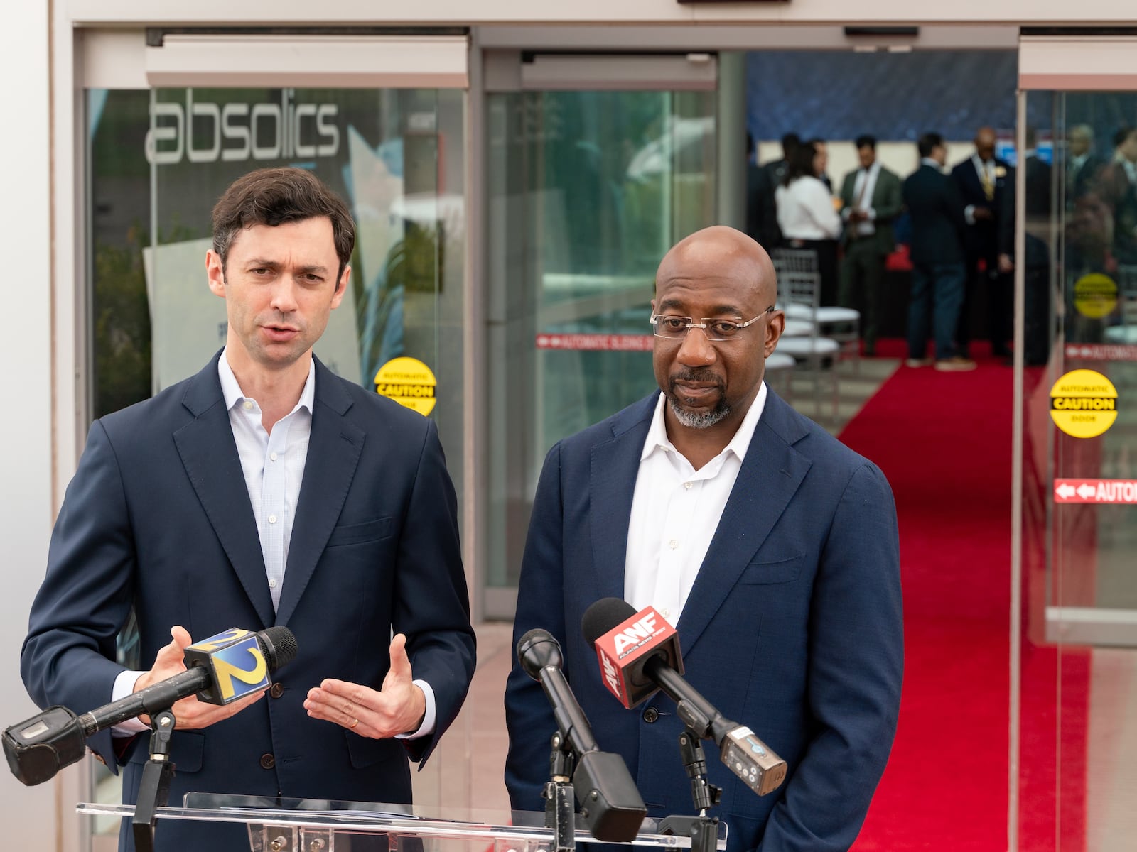 Georgia Sen. Jon Ossoff (left) and Raphael Warnock, both Atlanta Democrats, will lose their subcommittee chairmanships in the next Congress. 