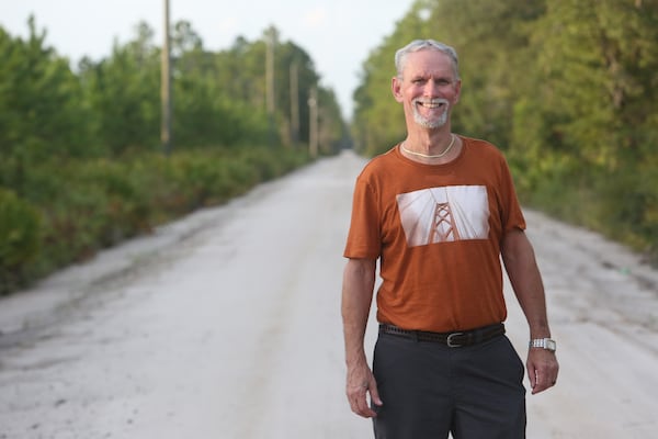 Georgia - 09-03-20 Dennis Perry on the side of the road near the Satilla River, where he grew up fishing.(Tyson Horne / tyson.horne@ajc.com)