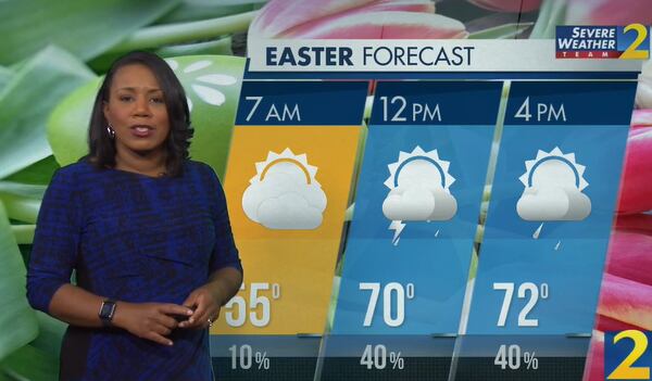 Channel 2 Action News meteorologist Eboni Deon said rain chances will increase throughout the day Sunday.