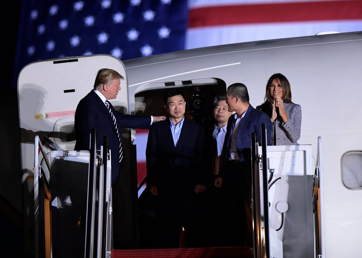 Trump welcomes 3 Americans detained in North Korea back to U.S.