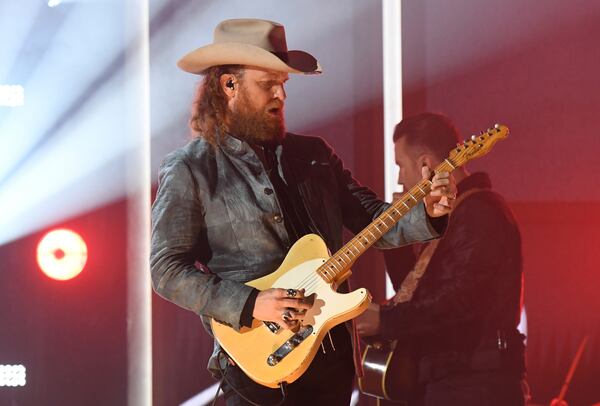 John Osborne, of Brothers Osborne, performs at the 56th annual Academy of Country Music Awards on Sunday, April 18, 2021, at the Ryman Auditorium in Nashville, Tenn. (Photo by Amy Harris/Invision/AP)