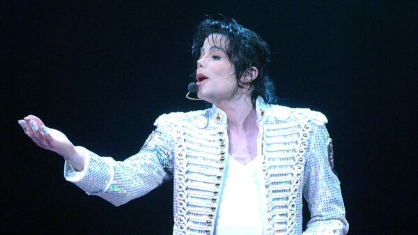 Michael Jackson performing in 2002. (Photo by Spencer Platt/Getty Images)