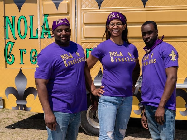 Anna and Darrell Johnson, plus Terrell Gaskin are part of the "Great Food Truck Race" team NOLA Creations.