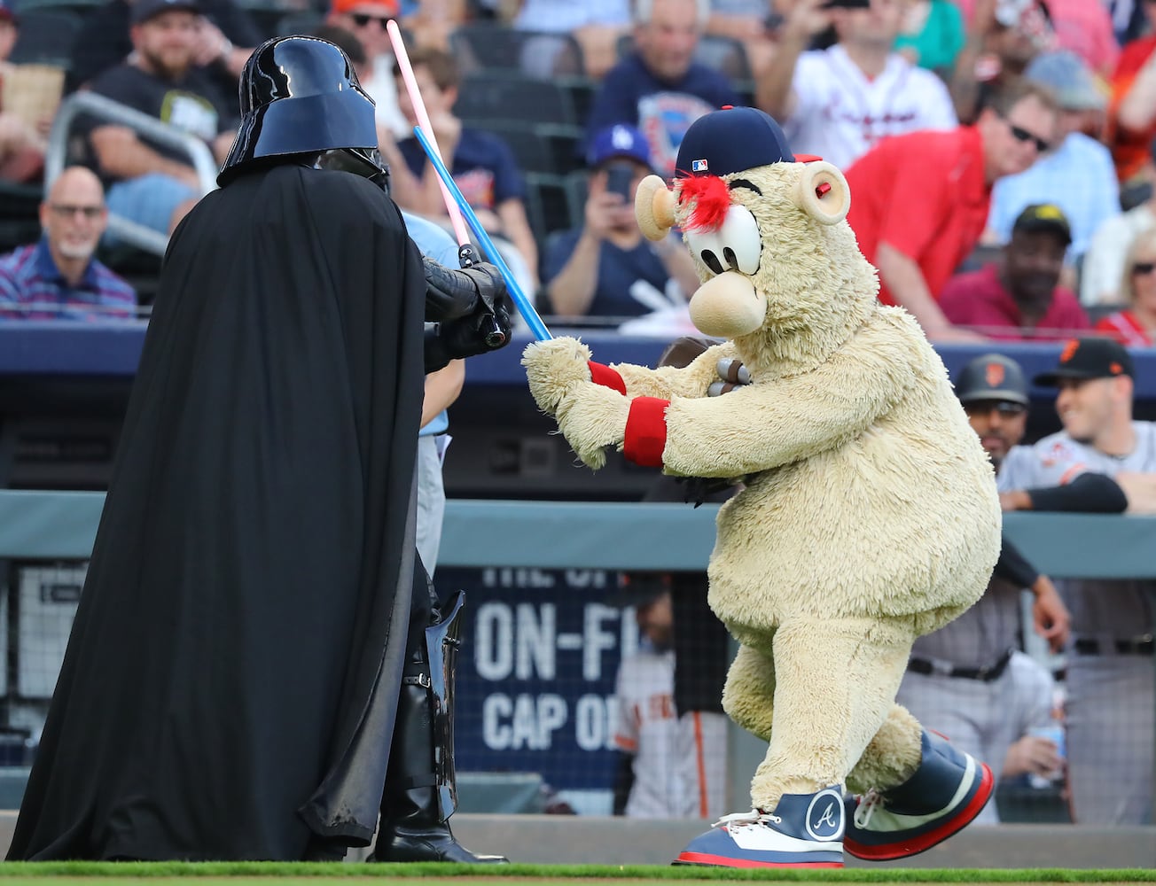 Photos: Jose Bautista suits up for Braves