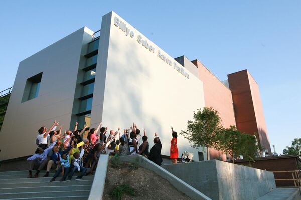 Medical students celebrate the opening of the Billy Suber Aaron Pavilion.