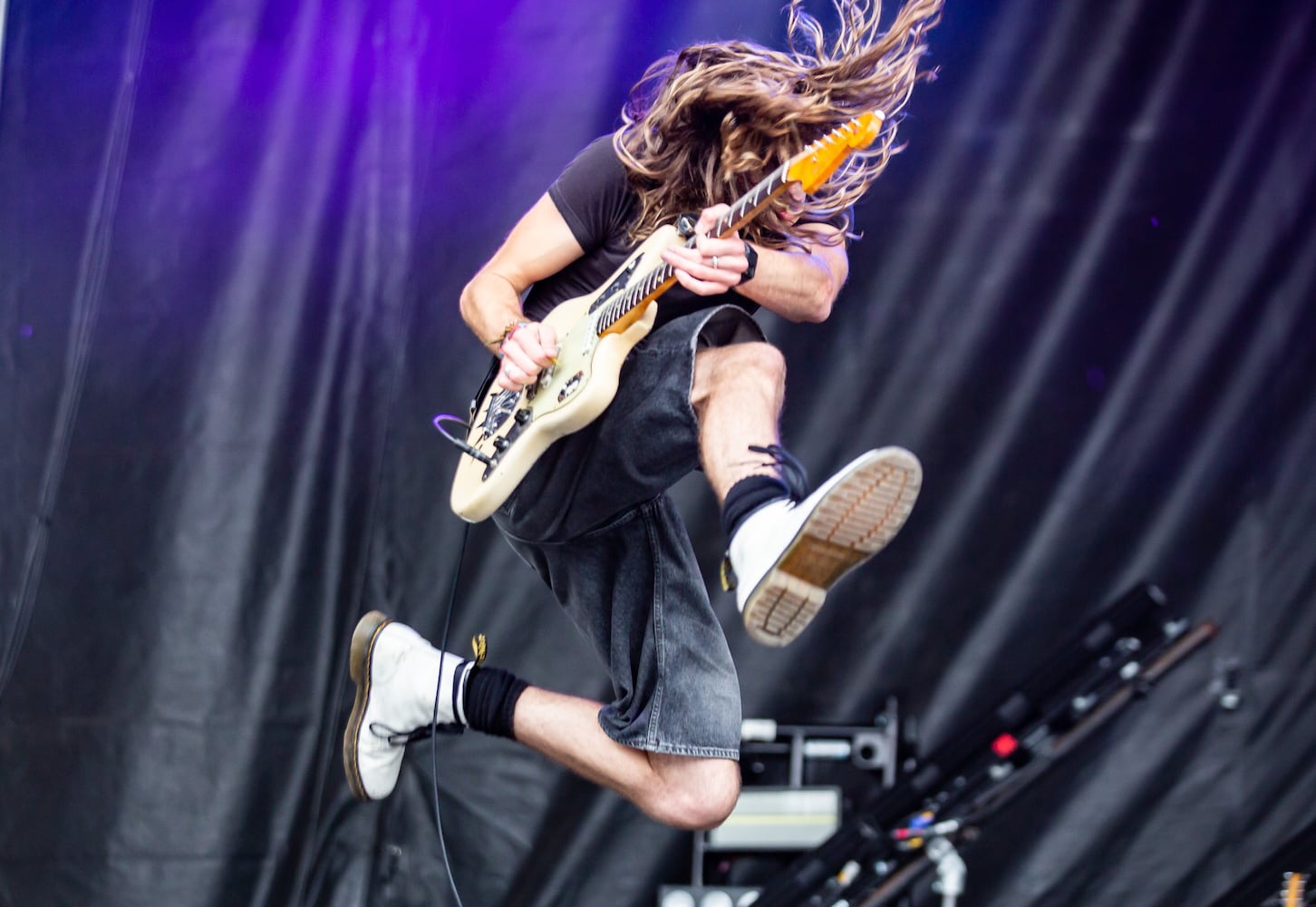 Spacey Kane plays the Piedmont stage on the first day of the Shaky Knees Music Festival at Atlanta's Central Park on Friday, May 5, 2023. (RYAN FLEISHER FOR THE ATLANTA JOURNAL-CONSTITUTION)