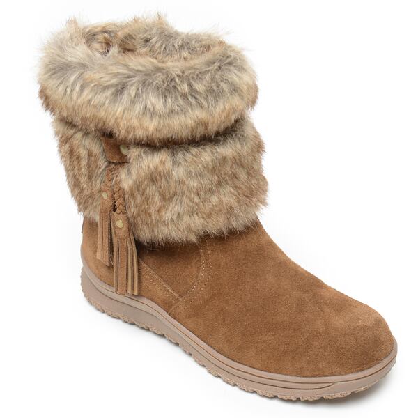 Going somewhere? Step out in stylish boots or moccasins designed for cold weather months. 
(Courtesy of Minnetonka)