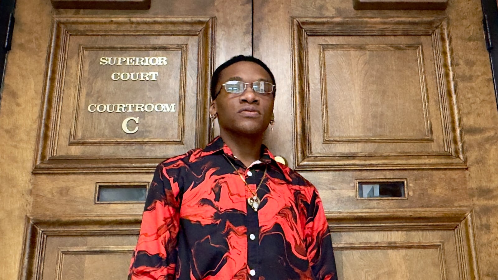 Gregory Harris, 34, outside a Macon courtroom where on Thursday his friend's convicted killer was sentenced to life in prison without parole.