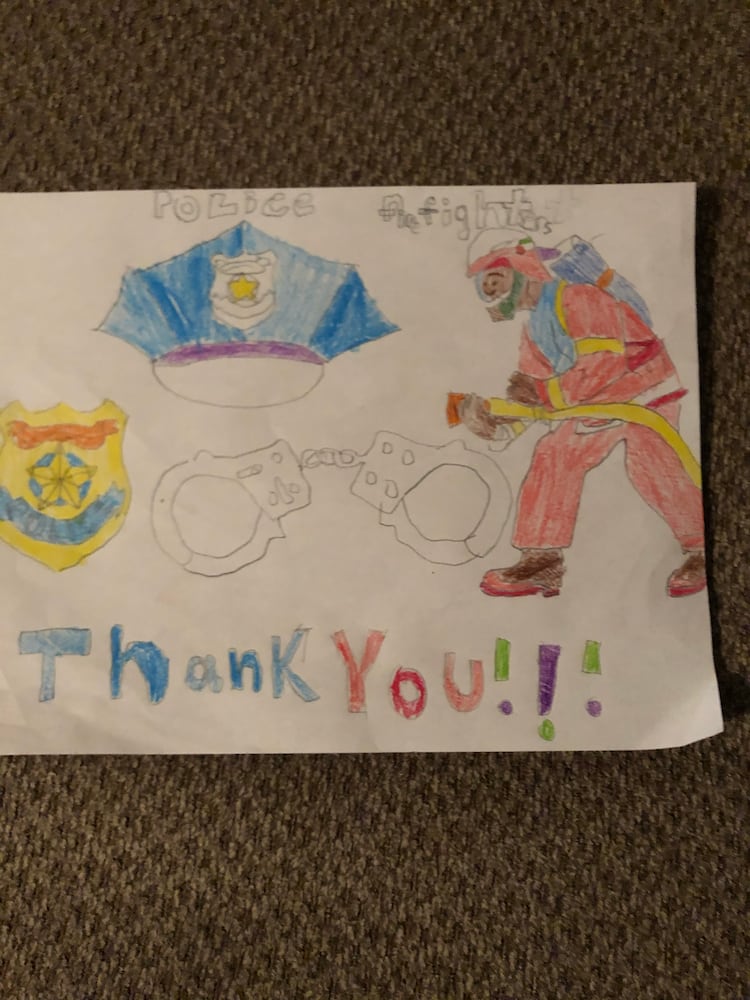 Art from the Heart: Kids thank front-line public safety workers