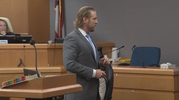 Special Prosecutor Brandon Delfunt talks to the jury during opening statements for the trial against Miles Bryant, who is charged with murder and kidnapping in the death of 16-year-old Susana Morales.