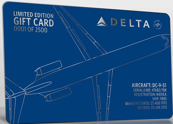 Delta DC-9 gift card