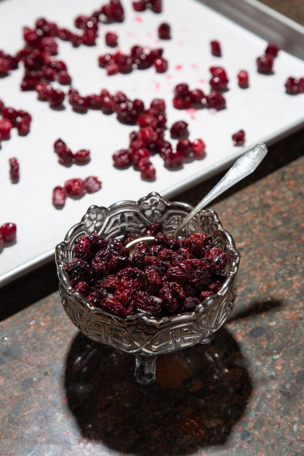 If you make these Dried Cranberries, expect that they'll be very tart. (Styling by C.W. Cameron / Martha Williams for the AJC)