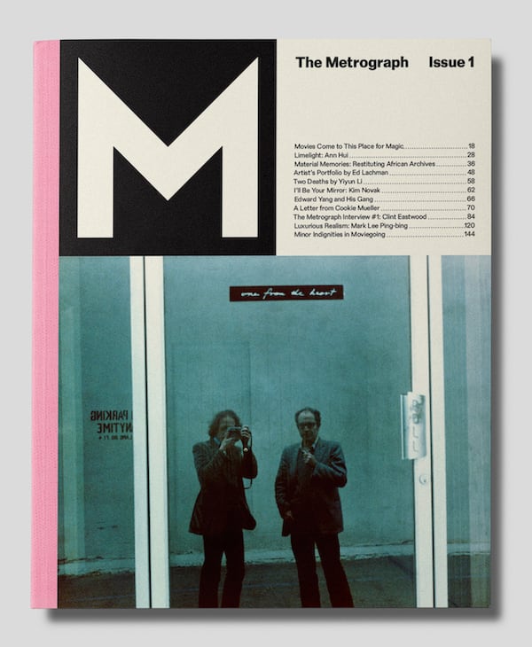 This cover image shows the first issue of "The Metrograph," a biannual print publication for film fans by the movie theater. (The Metrograph via AP)