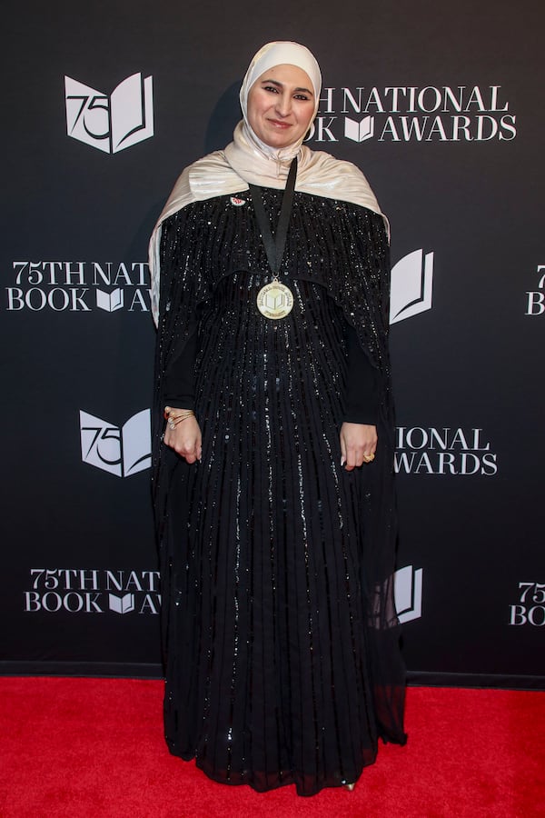 Author Shifa Saltagi Safadi attends the 75th National Book Awards ceremony at Cipriani Wall Street on Wednesday, Nov. 20, 2024, in New York. (Photo by Andy Kropa/Invision/AP)