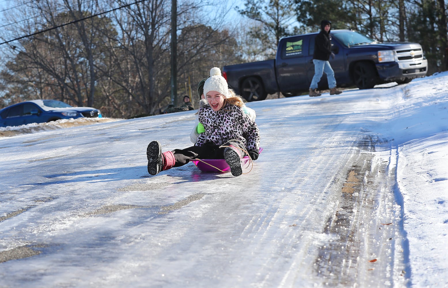 Snow, ice make for wintry weekend in metro Atlanta