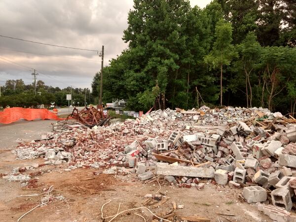 A view looking toward what had been the front of store.