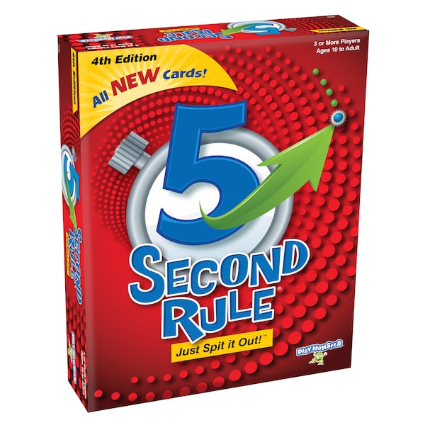 After drawing a card, players will need to think fast in the quick-witted 5 Second Rule card game.
(Courtesy of PlayMonster)