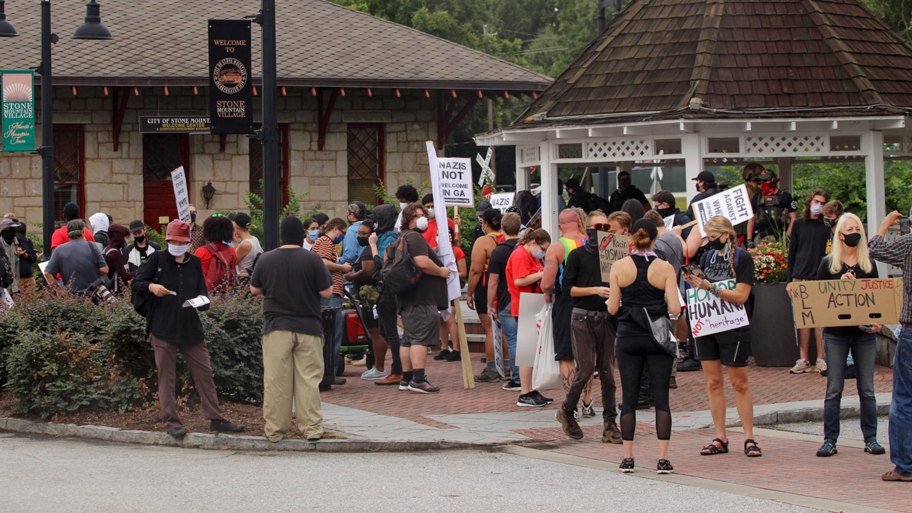 Stone mountain protest