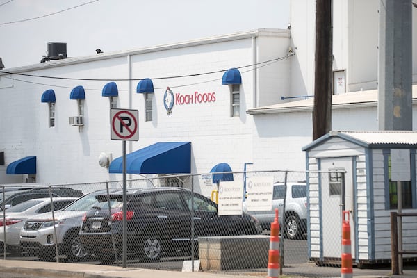 The exterior of Koch Foods, a poultry processing plant, in Gainesville. (Alyssa Pointer/alyssa.pointer@ajc.com)