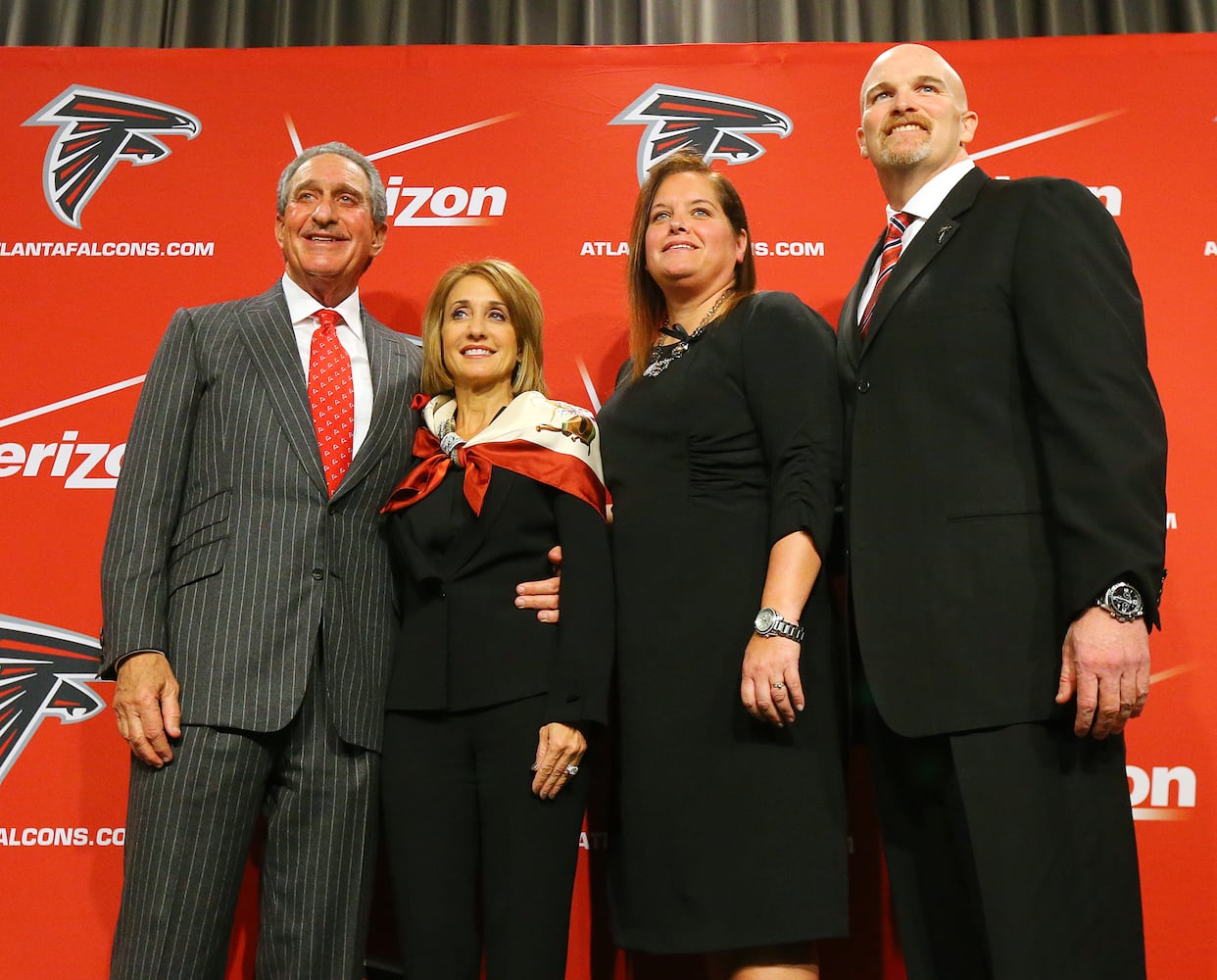 Atlanta Falcons owner Arthur Blank introduces coach Dan Quinn