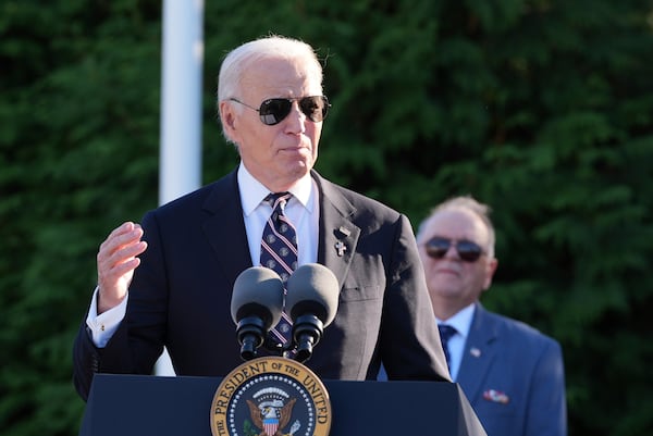 President Joe Biden speaks at Grubb-Worth Mansion, in Claymont, Del., Monday, Nov. 11, 2024. (AP Photo/Jacquelyn Martin)