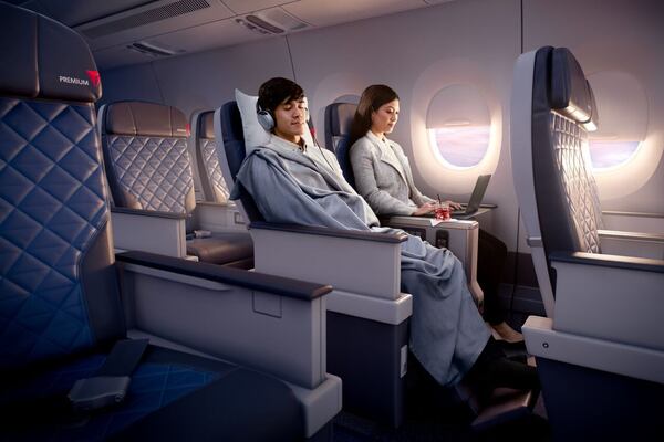 Delta premium economy seats. Source: Delta Air Lines.