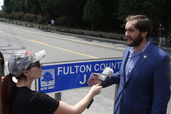 State Sen. Colton Moore, R-Trenton, has called for a special session of the General Assembly with the purpose of impeaching Fulton County District Attorney Fani Willis after she brought charges against Donald Trump involving his efforts to overturn the 2020 election. Other Republicans, who say Moore's plan would likely fail, are facing heat from the senator, who has called them "buzzard cowards" and Republicans in name only. (Michael Blackshire/Michael.blackshire@ajc.com)