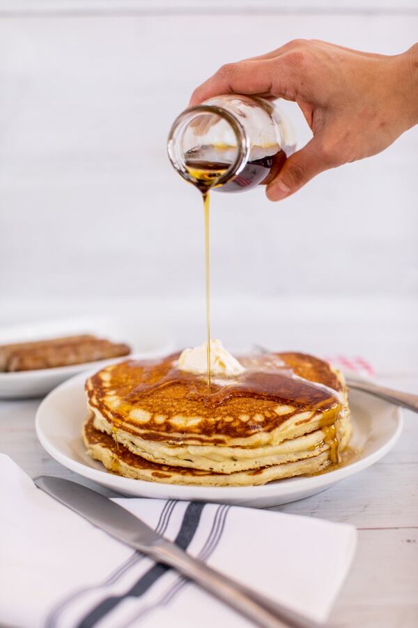 The classic buttermilk stack at Pancake Social at Ponce City Market is worth the wait. CONTRIBUTED BY PANCAKE SOCIAL