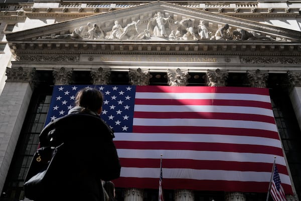 The New York Stock Exchange is seen in New York, Wednesday, Feb. 26, 2025. (AP Photo/Seth Wenig)