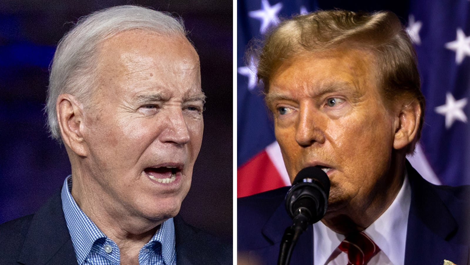 Polls show President Joe Biden, left, and former President Donald Trump locked in a tough race in Georgia.