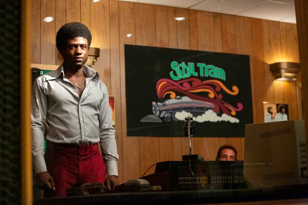 Still of Sinqua Walls as Don Cornelius from BET's "American Soul" episode 205. (Photo: Nathan Bolster/BET)