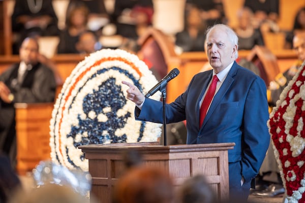 Former Democratic Gov. Roy Barnes cast blame on both former Republican President Donald Trump and Democrat Stacey Abrams for undercutting confidence in the election system by contesting the results of races they lost. (Arvin Temkar / arvin.temkar@ajc.com)